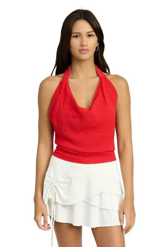 Cowl Neck Halter Top