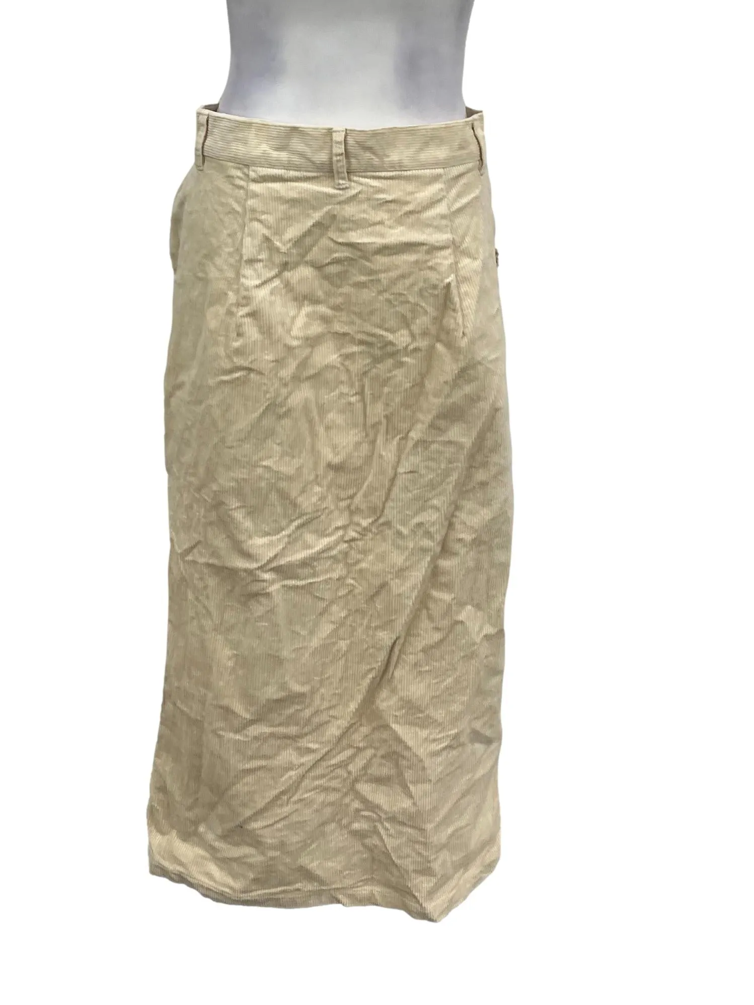 Cream Corduroy Skirt