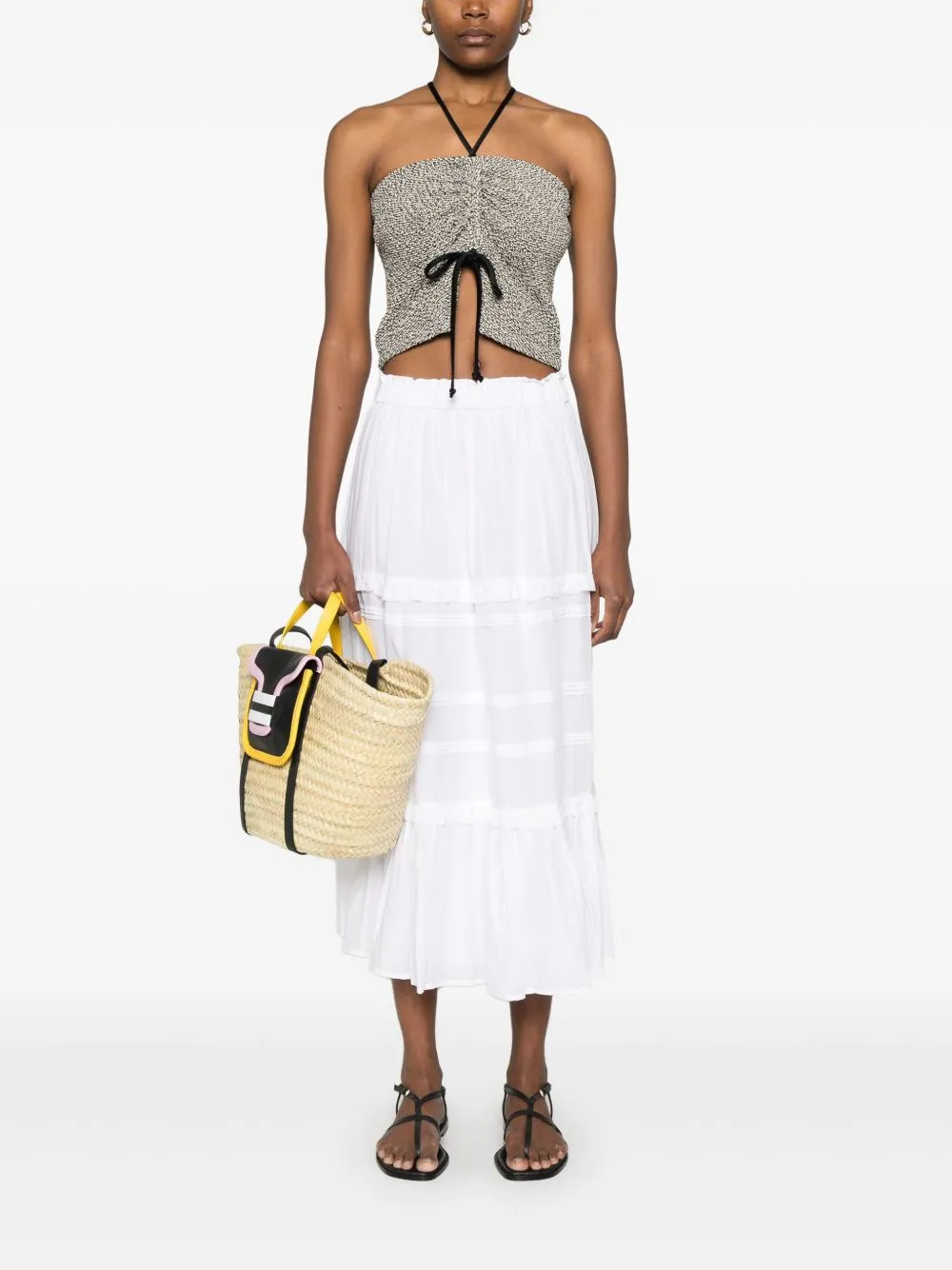 Diya long cotton skirt
