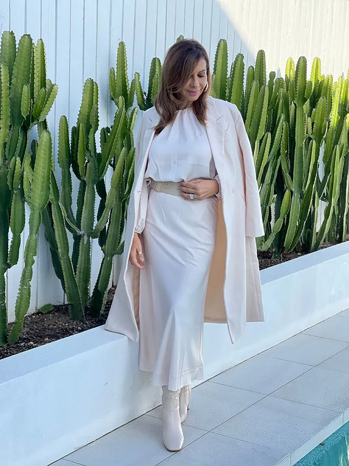 Double Breasted Coat - Cream
