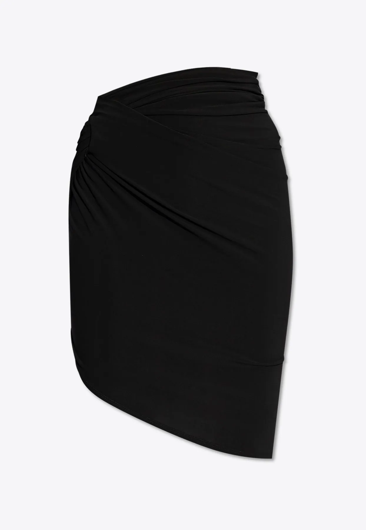 Drapeado Asymmetric Mini Skirt