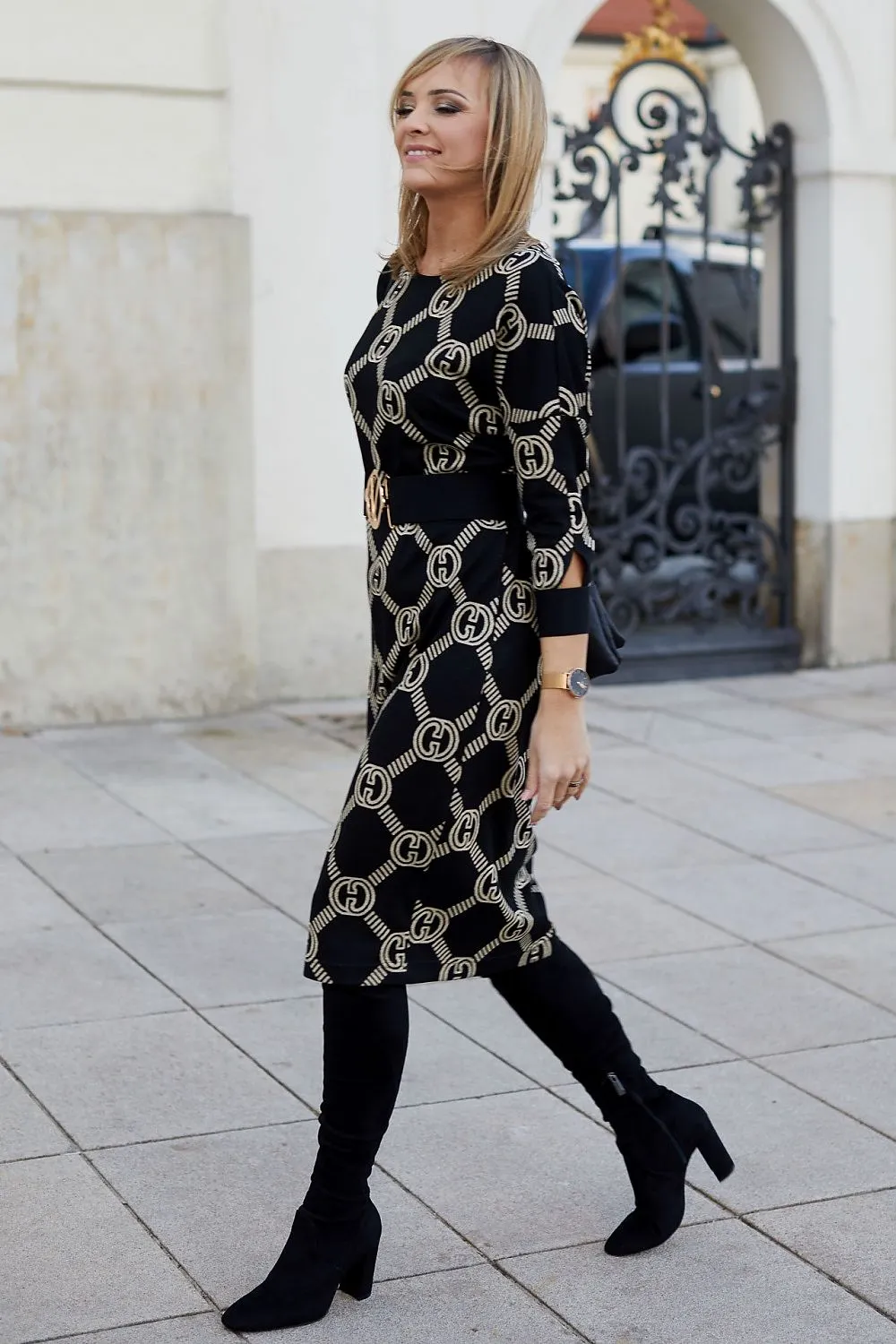 Draped Kimono Midi Dress