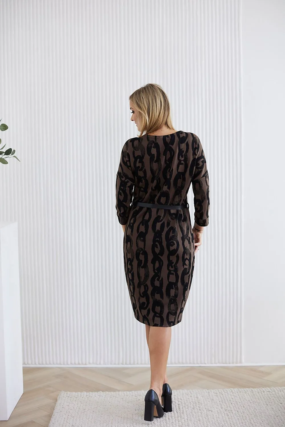 Draped Kimono Midi Dress