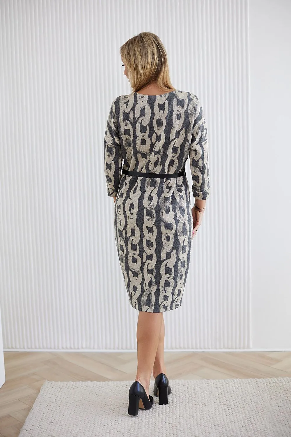 Draped Kimono Midi Dress
