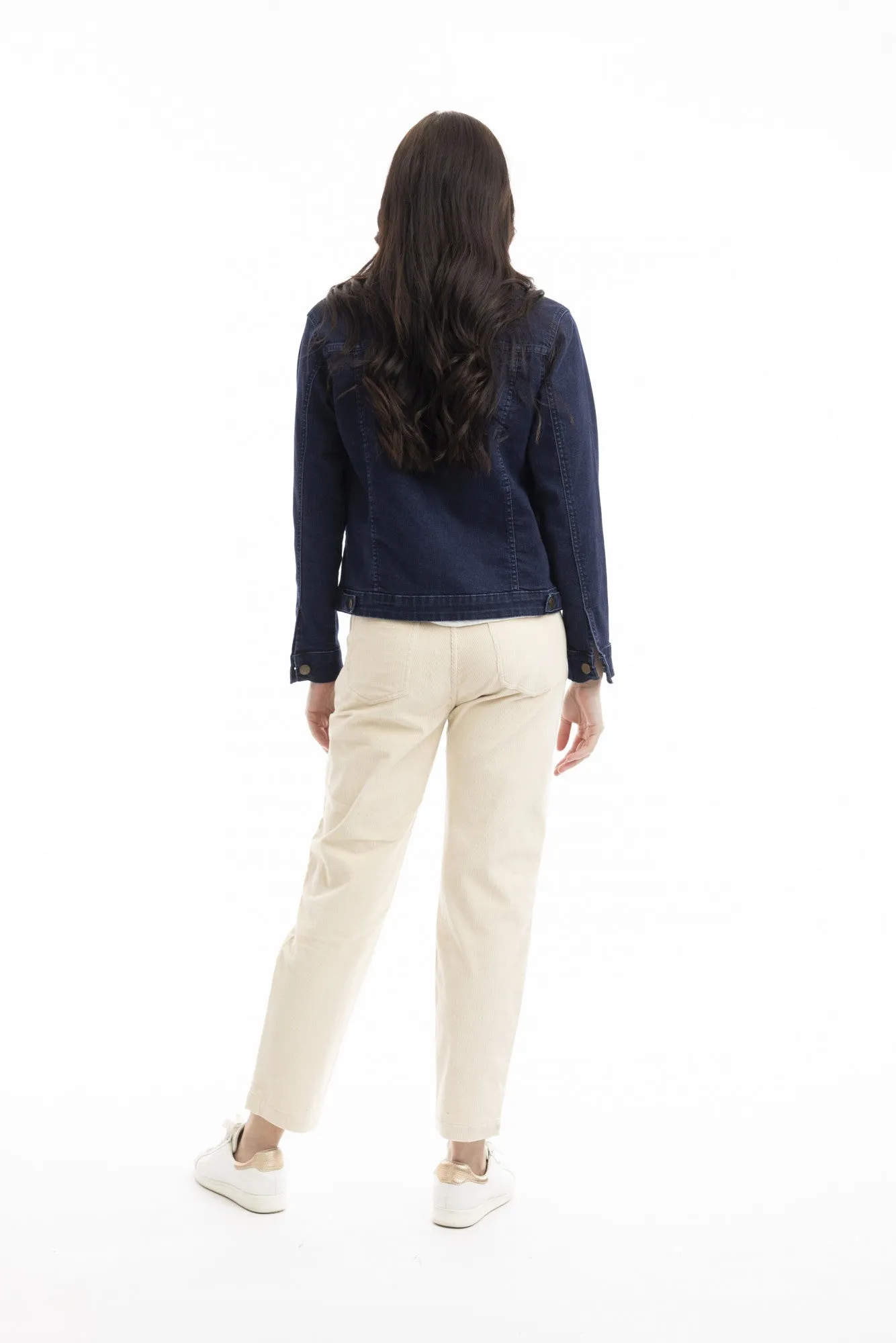 Ecru Solid Cord Jeans