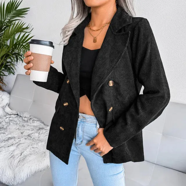 Elegant - women's winter blazer: stylish warmth for cold days
