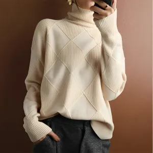 Emma - Pull ample à col roulé