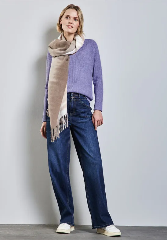 Erika V Neck Jumper | Viola Lilac Melange