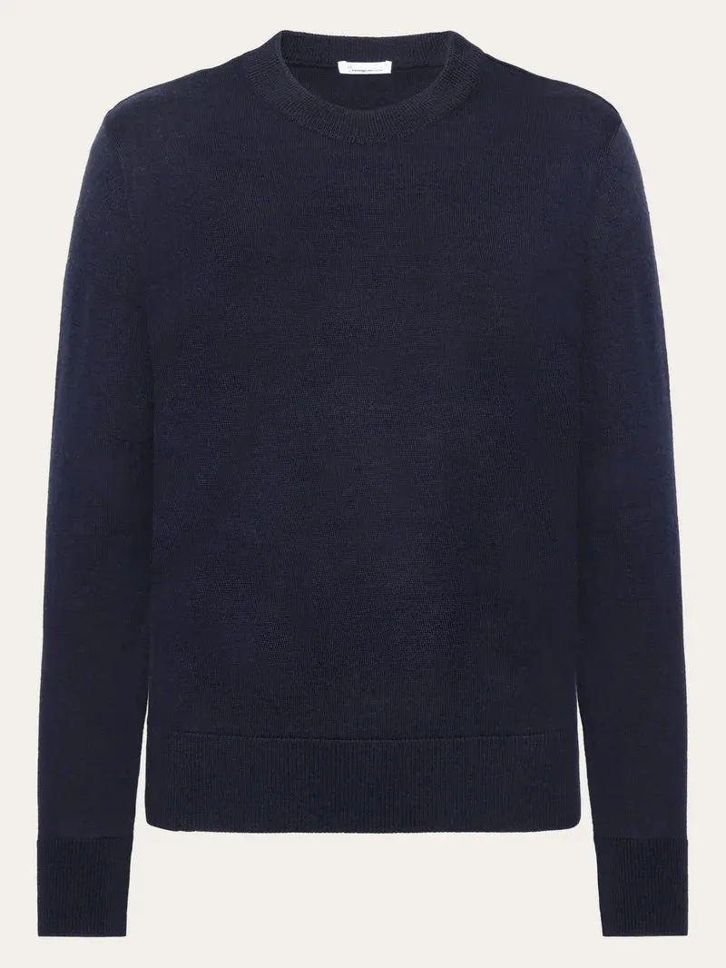 Fine merino crew neck total eclipse (navy)