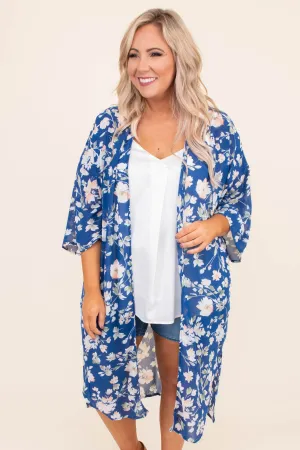 Fire And Rain Kimono, Blue