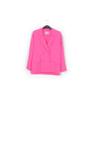 Fuchsia double-breasted blazer