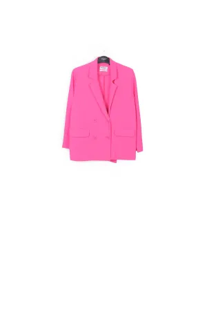 Fuchsia double-breasted blazer
