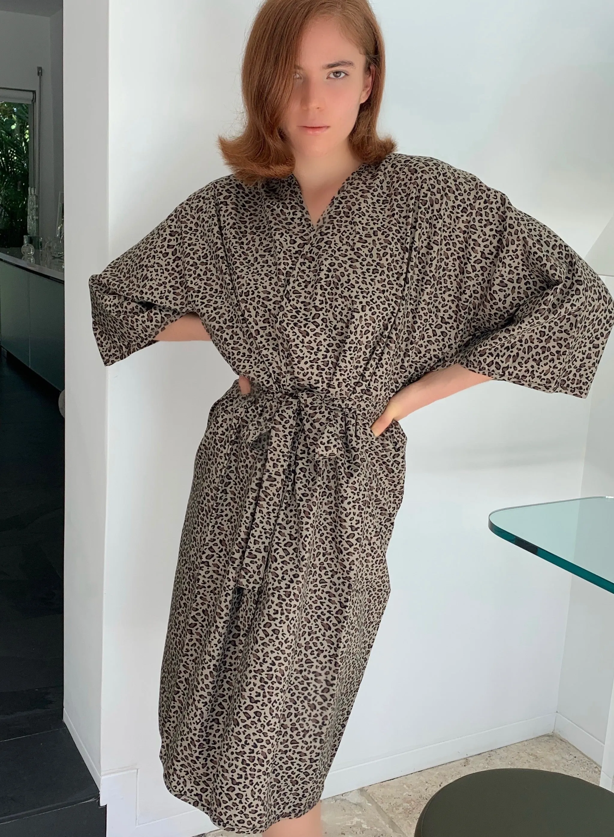 GARREN NEW YORK   SIGNATURE LEOPARD ROBE