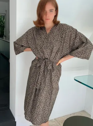 GARREN NEW YORK   SIGNATURE LEOPARD ROBE