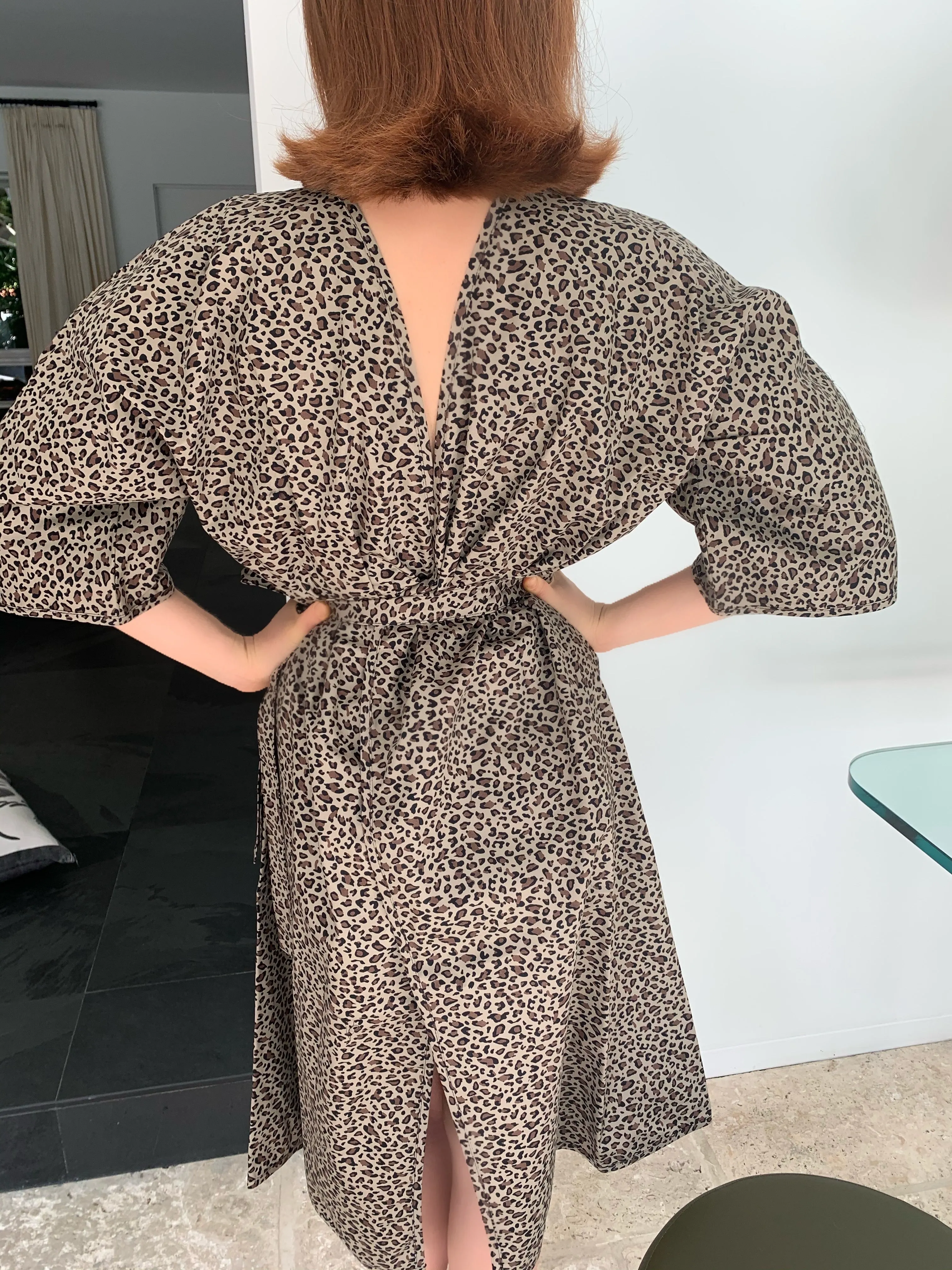 GARREN NEW YORK   SIGNATURE LEOPARD ROBE