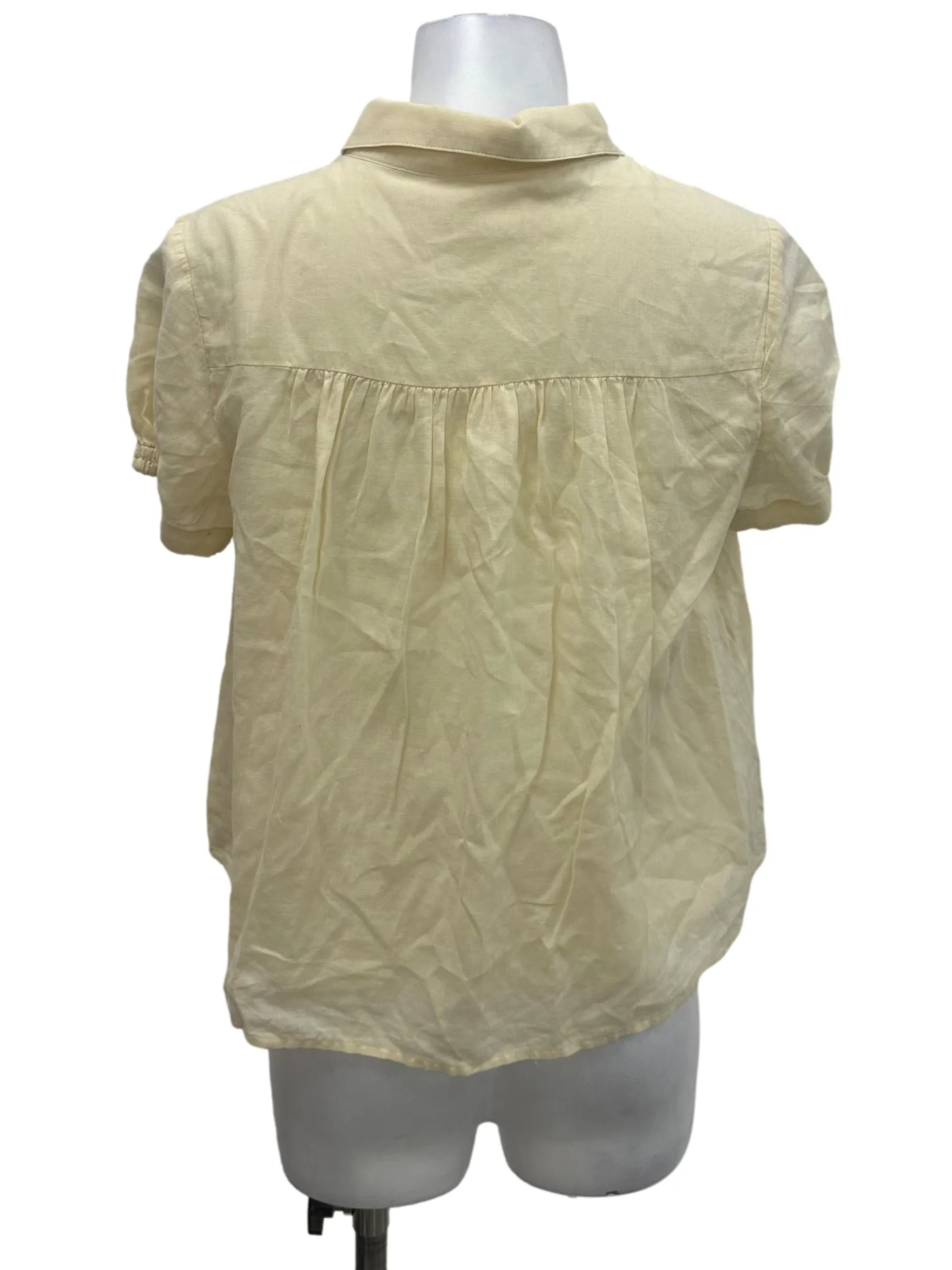 Gathered Puff-Sleeve Top OSN
