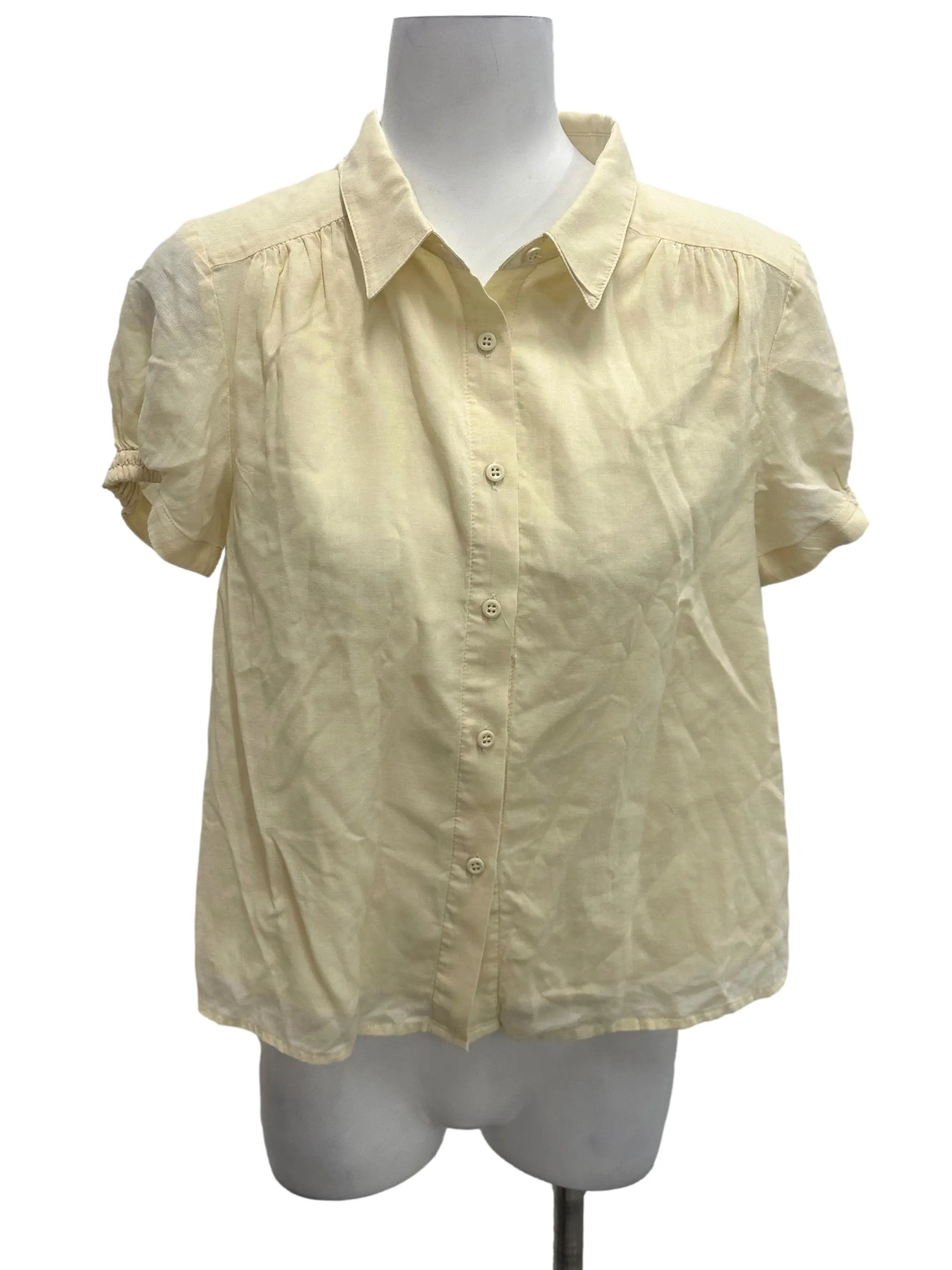 Gathered Puff-Sleeve Top OSN