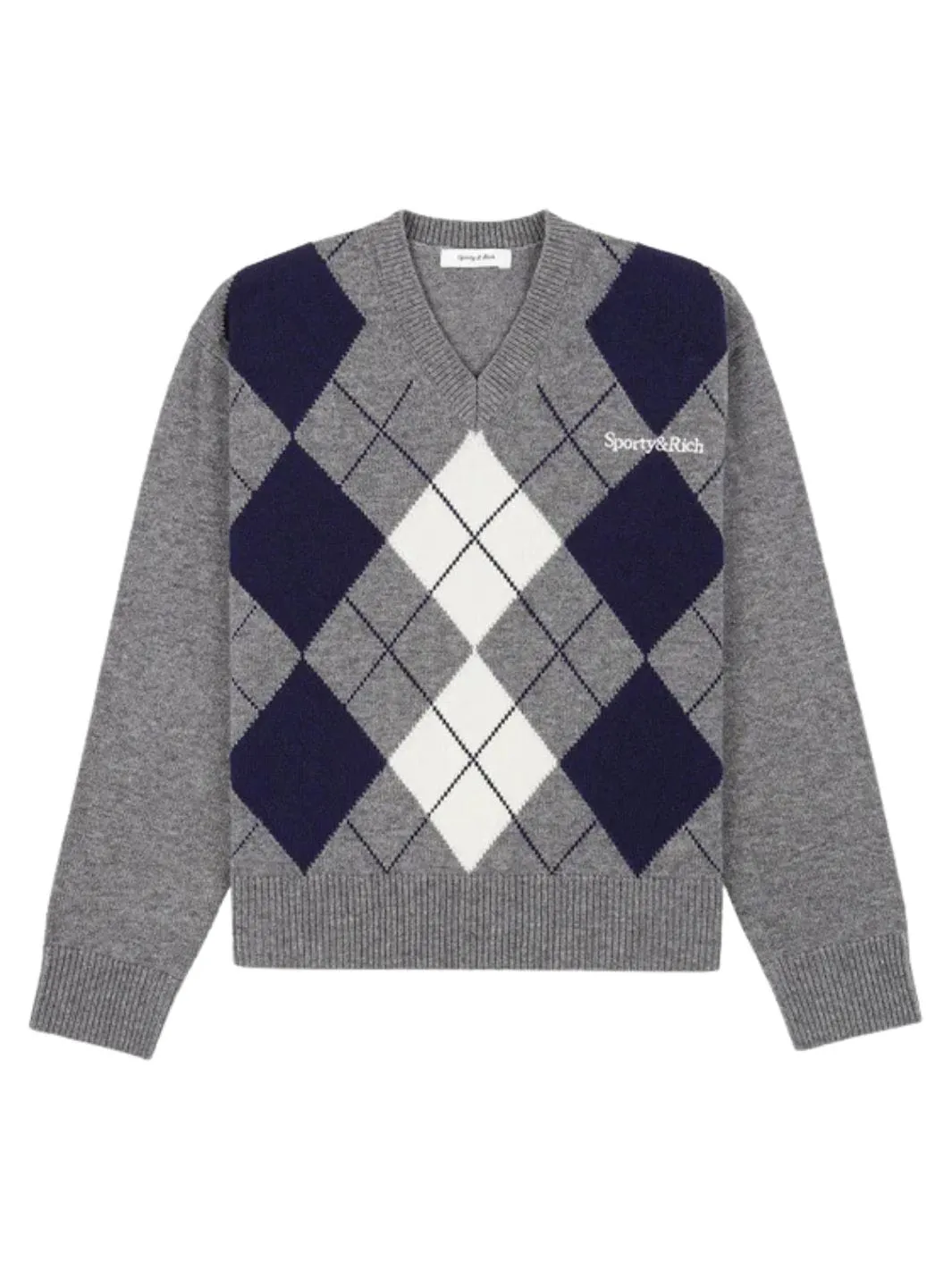 Genser | Serif Logo Argyle Sweater