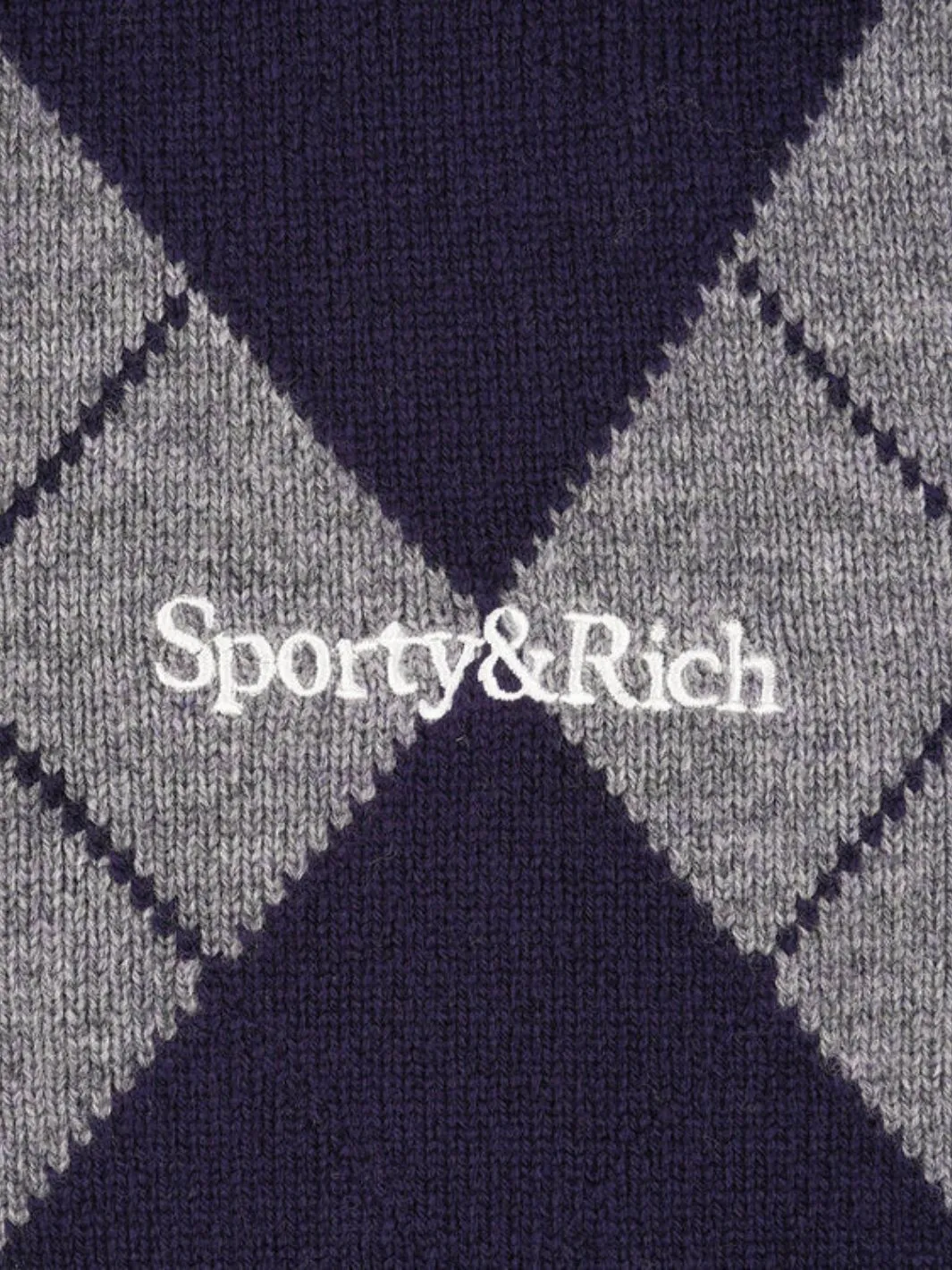 Genser | Serif Logo Argyle Sweater