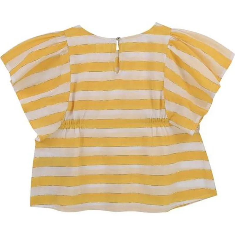 Girls Yellow Stripe Blouse