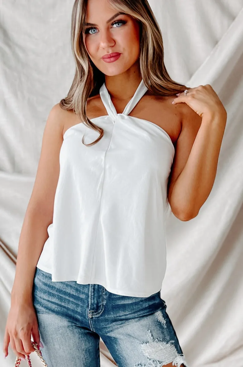 Give Me Class Halter Neck Tank (Off White)