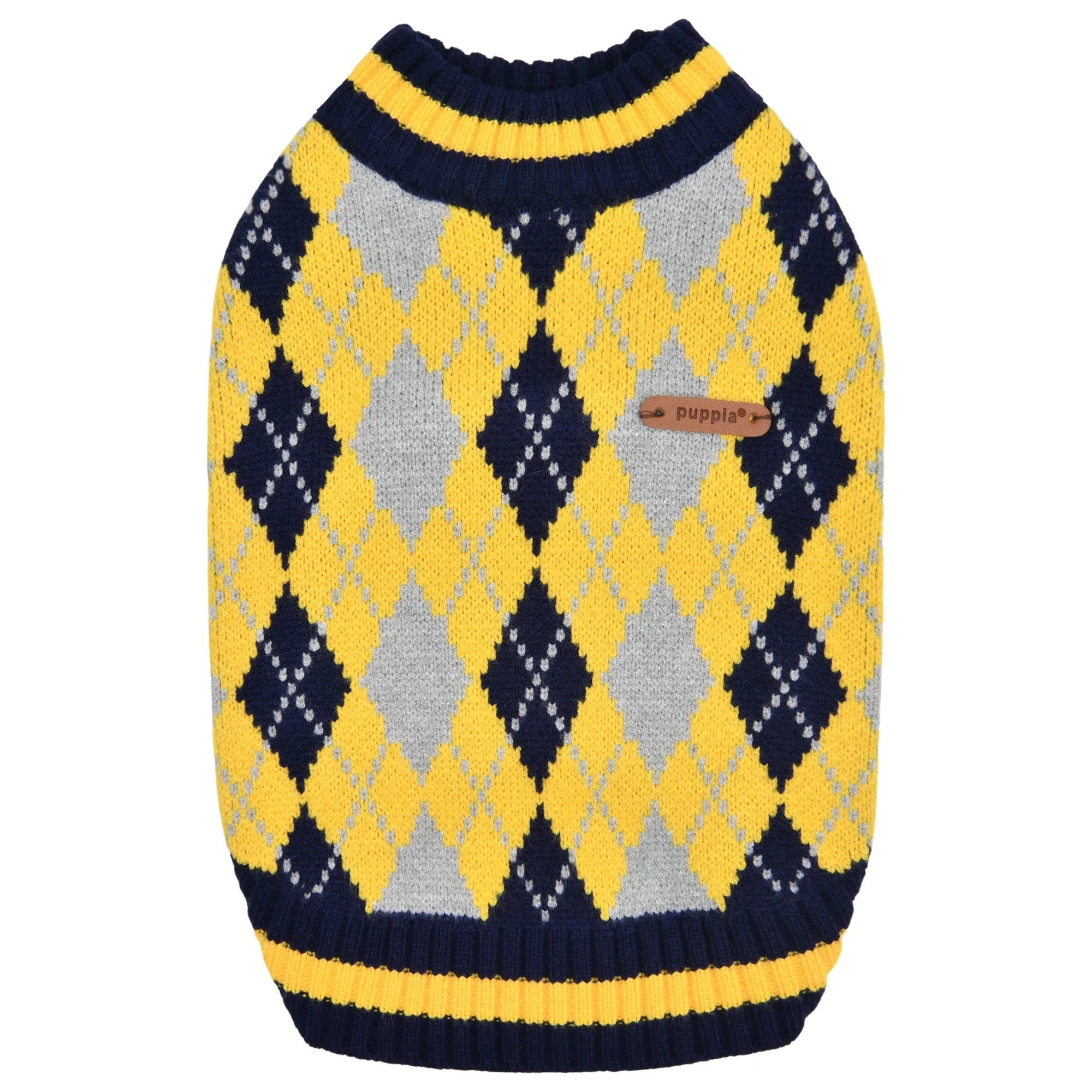 gizmo argyle sweater - yellow - last small!