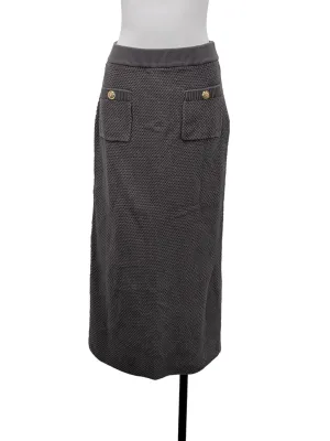 Grey Knitted Long Skirt