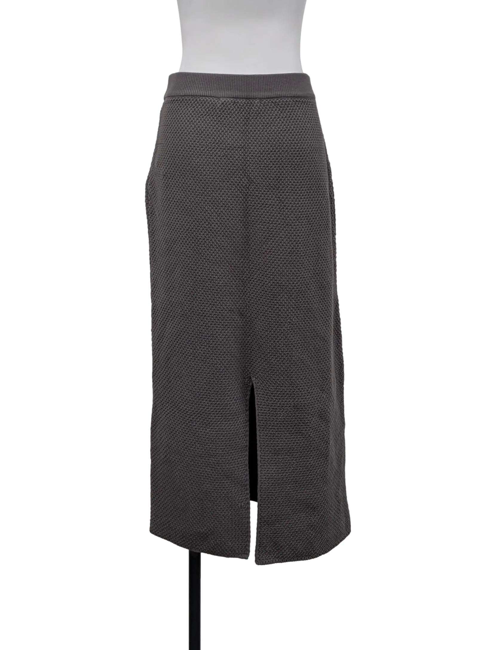 Grey Knitted Long Skirt