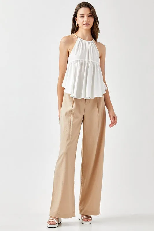 Haley Halter Accent Top