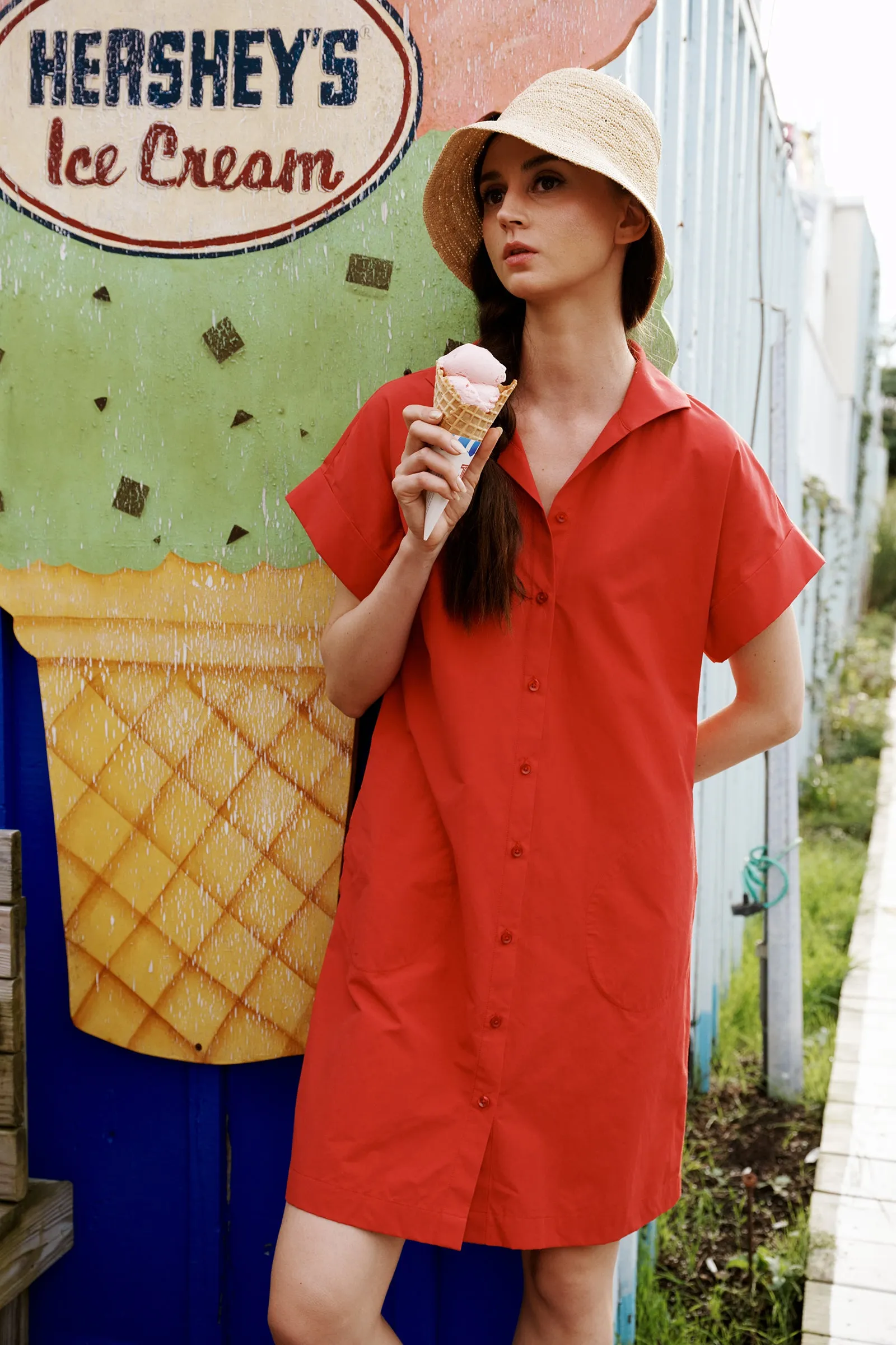 Holly Kimono Dress - Red