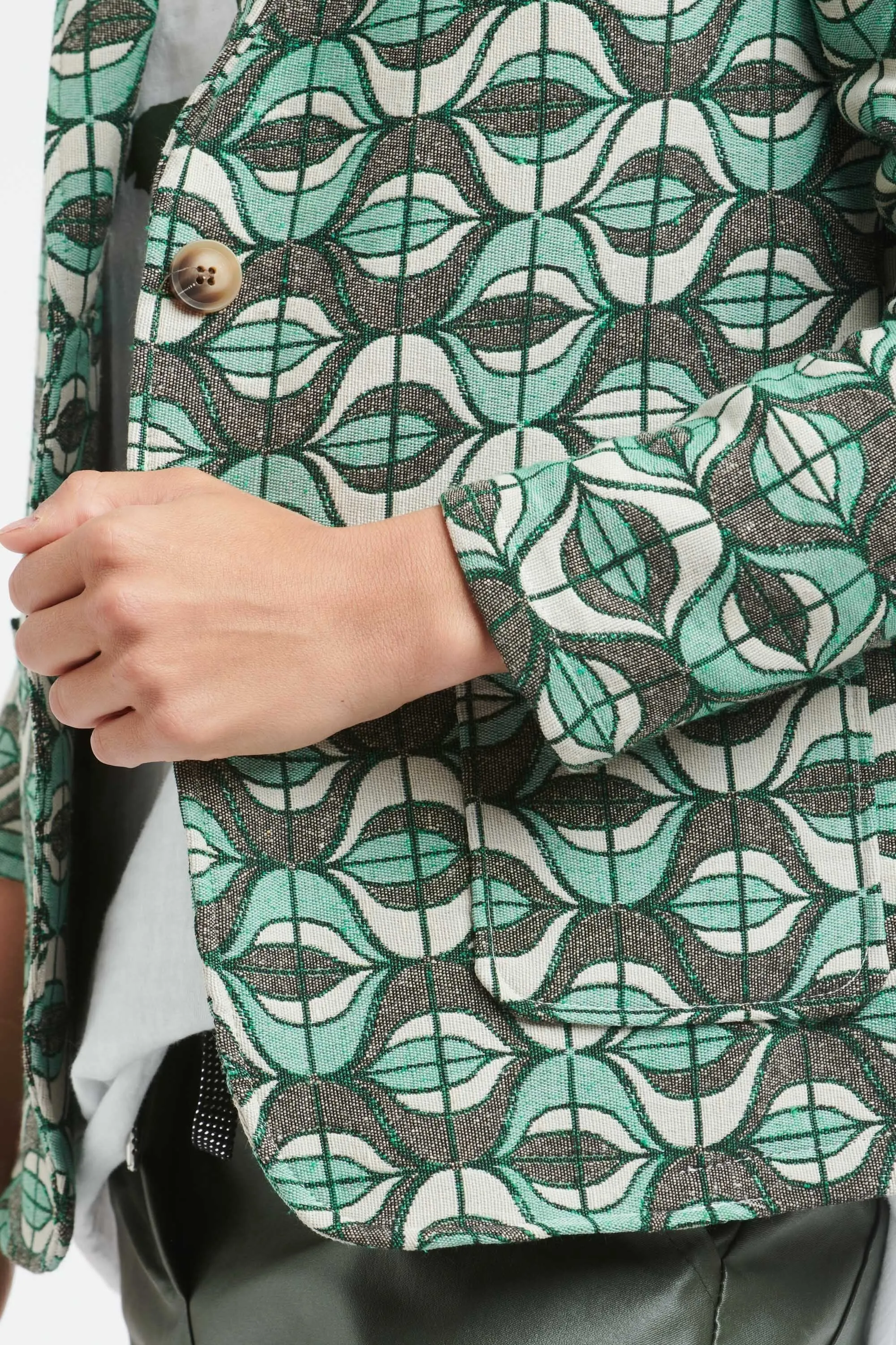 ITALIAN STAR Jacquard Lucille Jacket - Mint