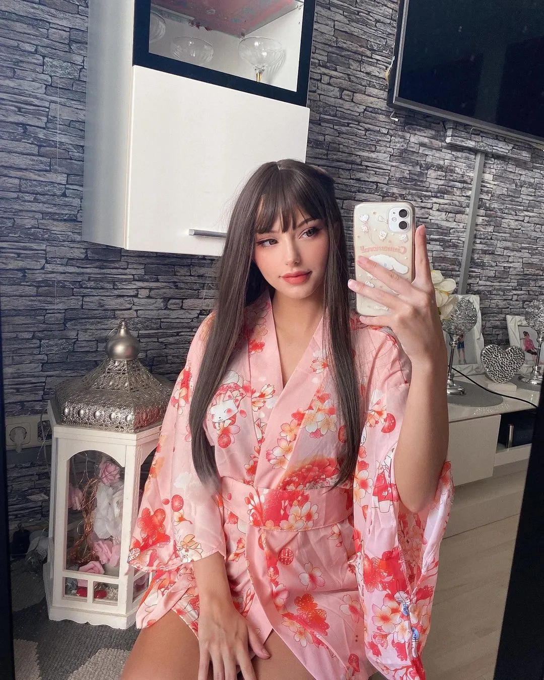 Japanese floral kimono KF81966