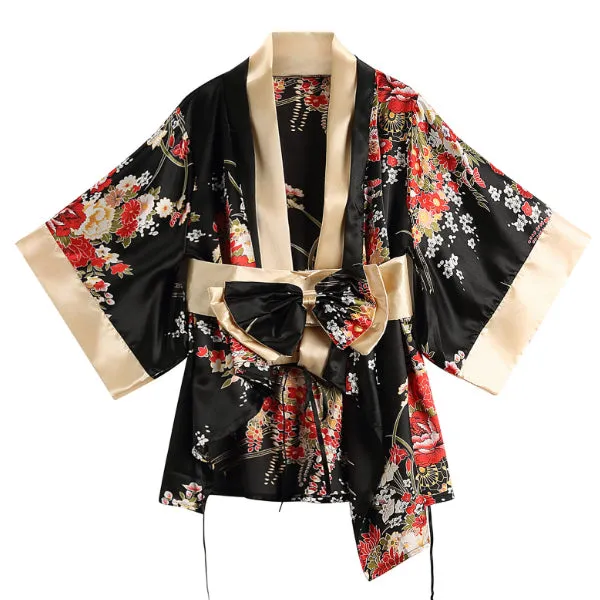 Japanese flower kimono KF81956