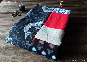 Japanese Handmade Baby Blanket/Adult Lap Blanket, Vintage Kimono  ⦿blbv0001
