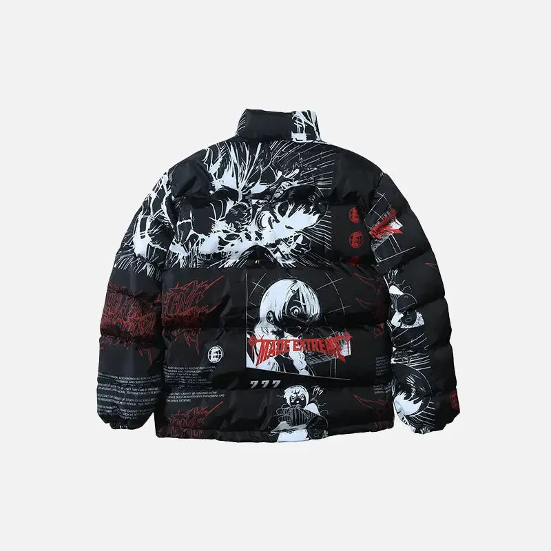 Japanese Street Puffer Y2K Jacket for Fashion-Forward Style