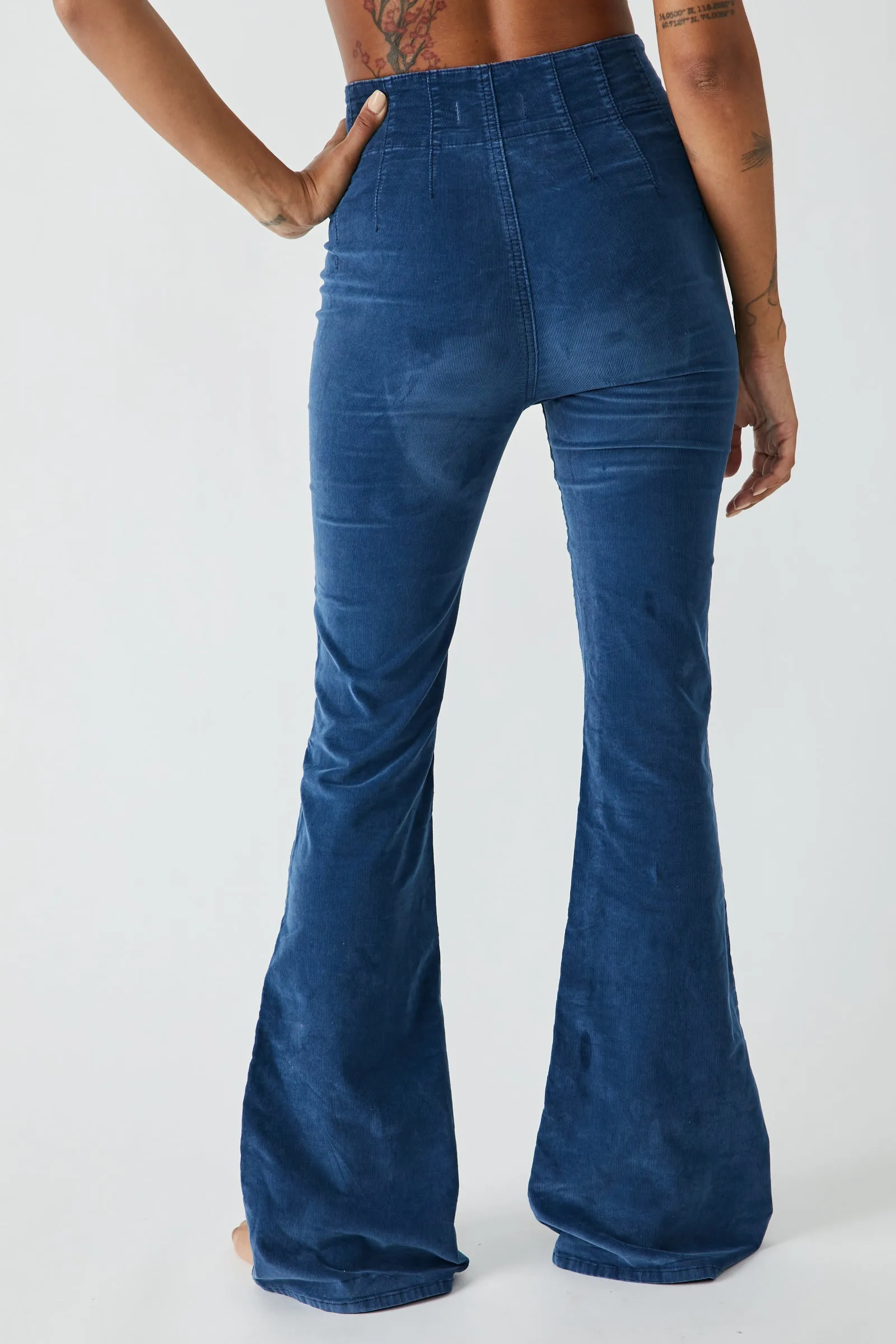 Jayde Cord Flare Moody Blue