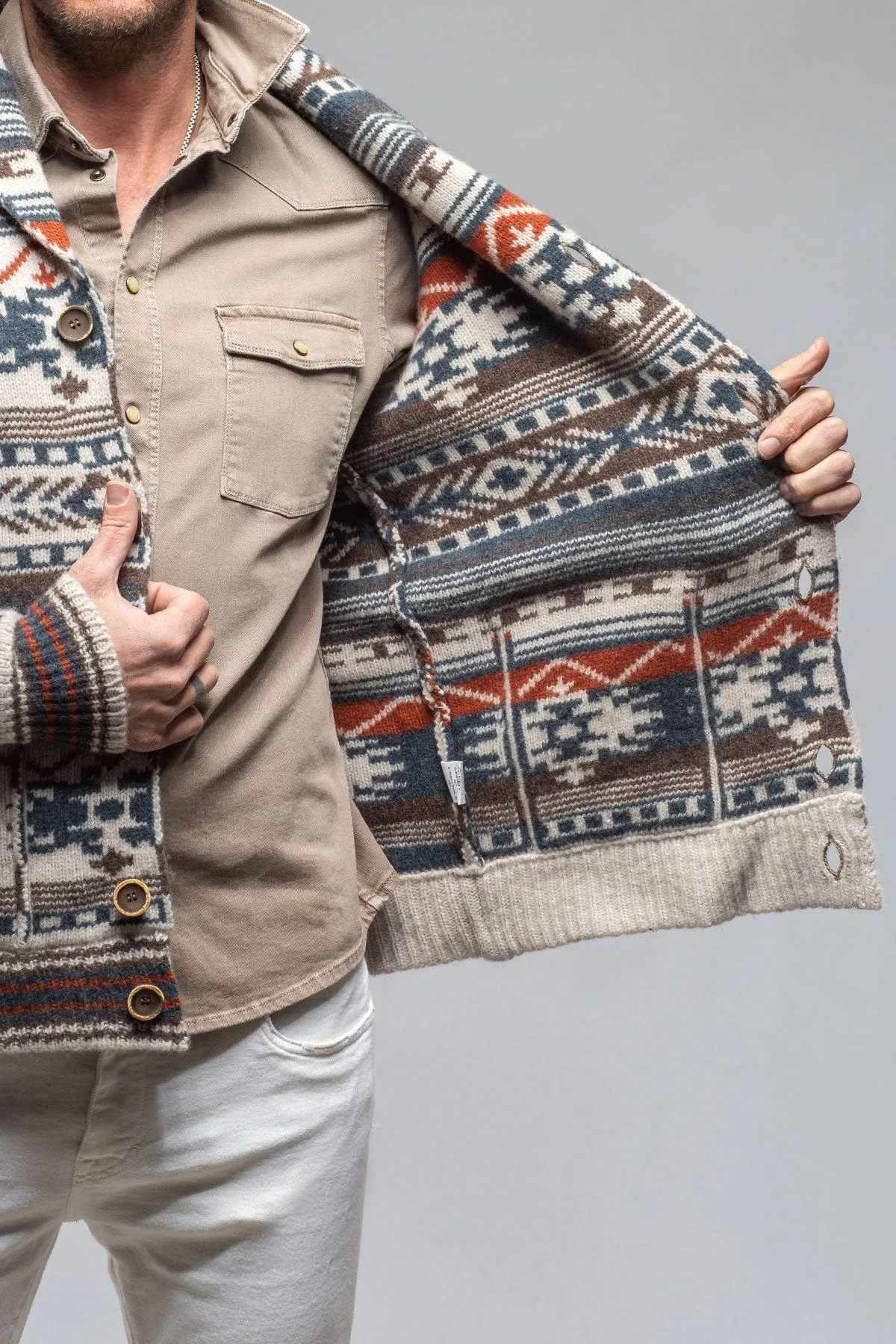 Jekyll Navajo Shawl Jacket In Natural
