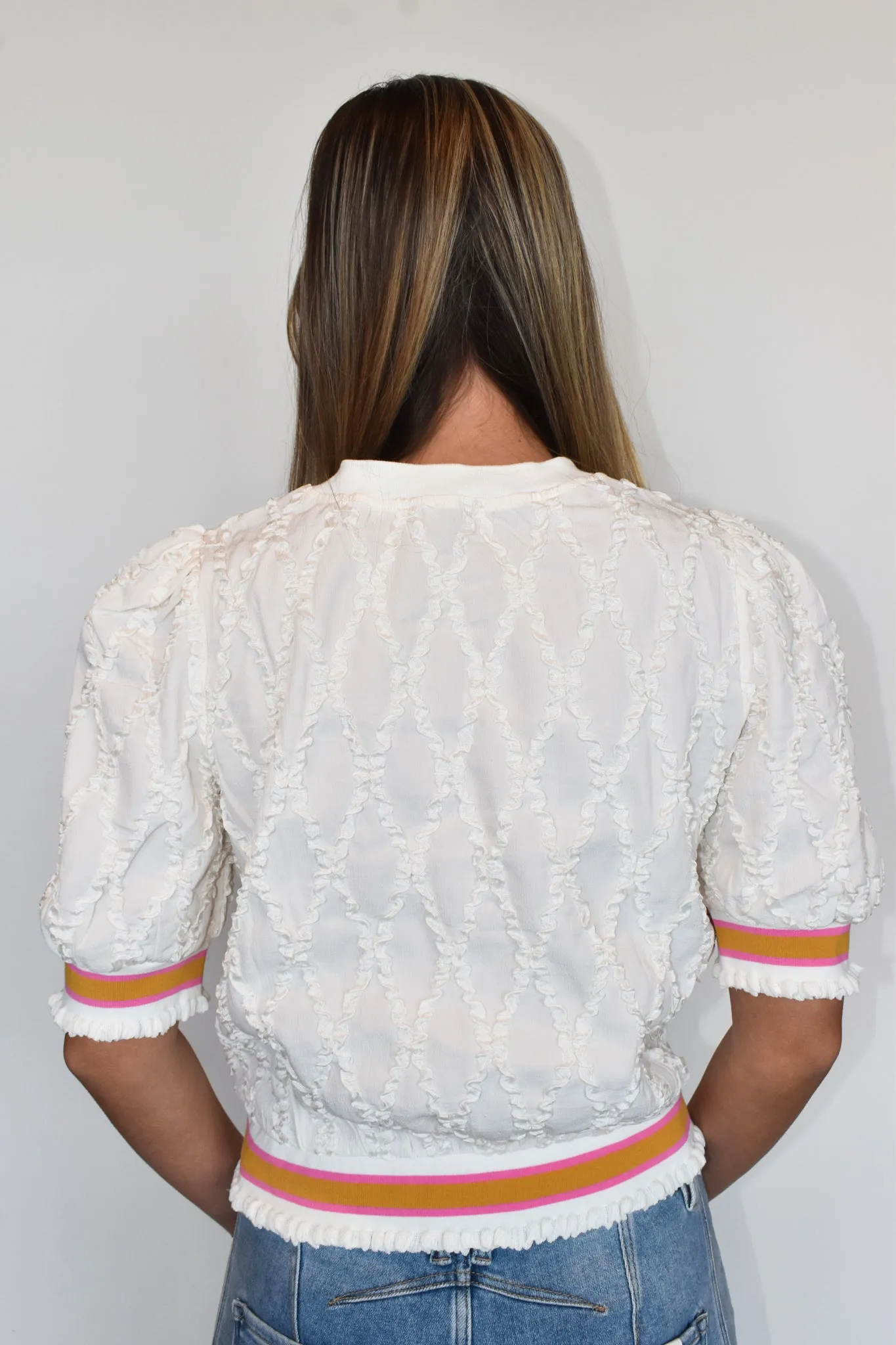 Jenna Diamond Textured Blouse