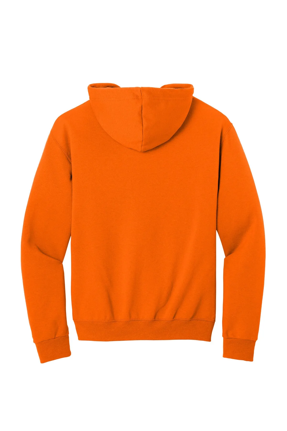 Jerzees NuBlend Full-Zip Hooded Sweatshirt.  993M Safety Orange