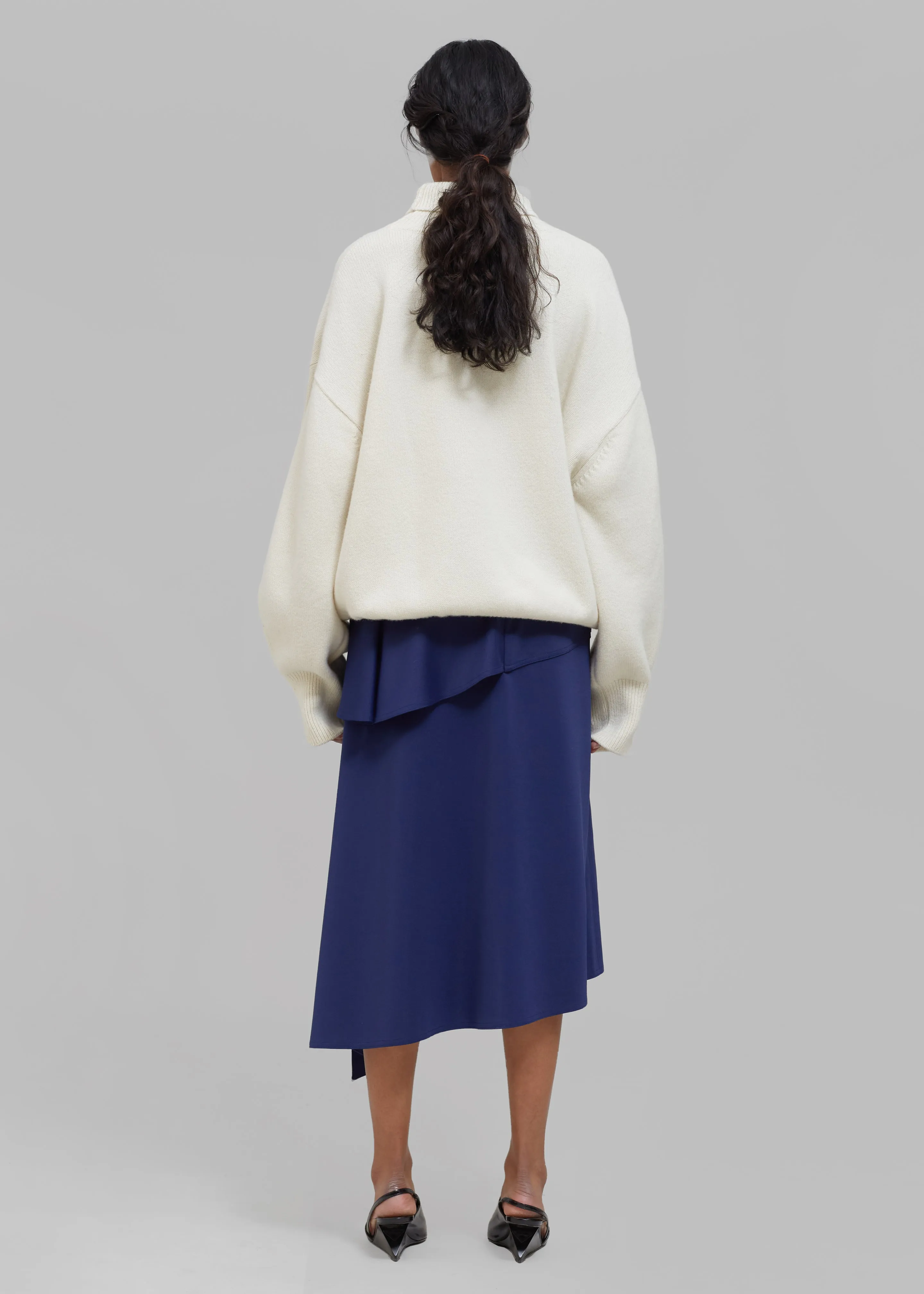 JW Anderson Peplum Slit Skirt - Oxford Blue