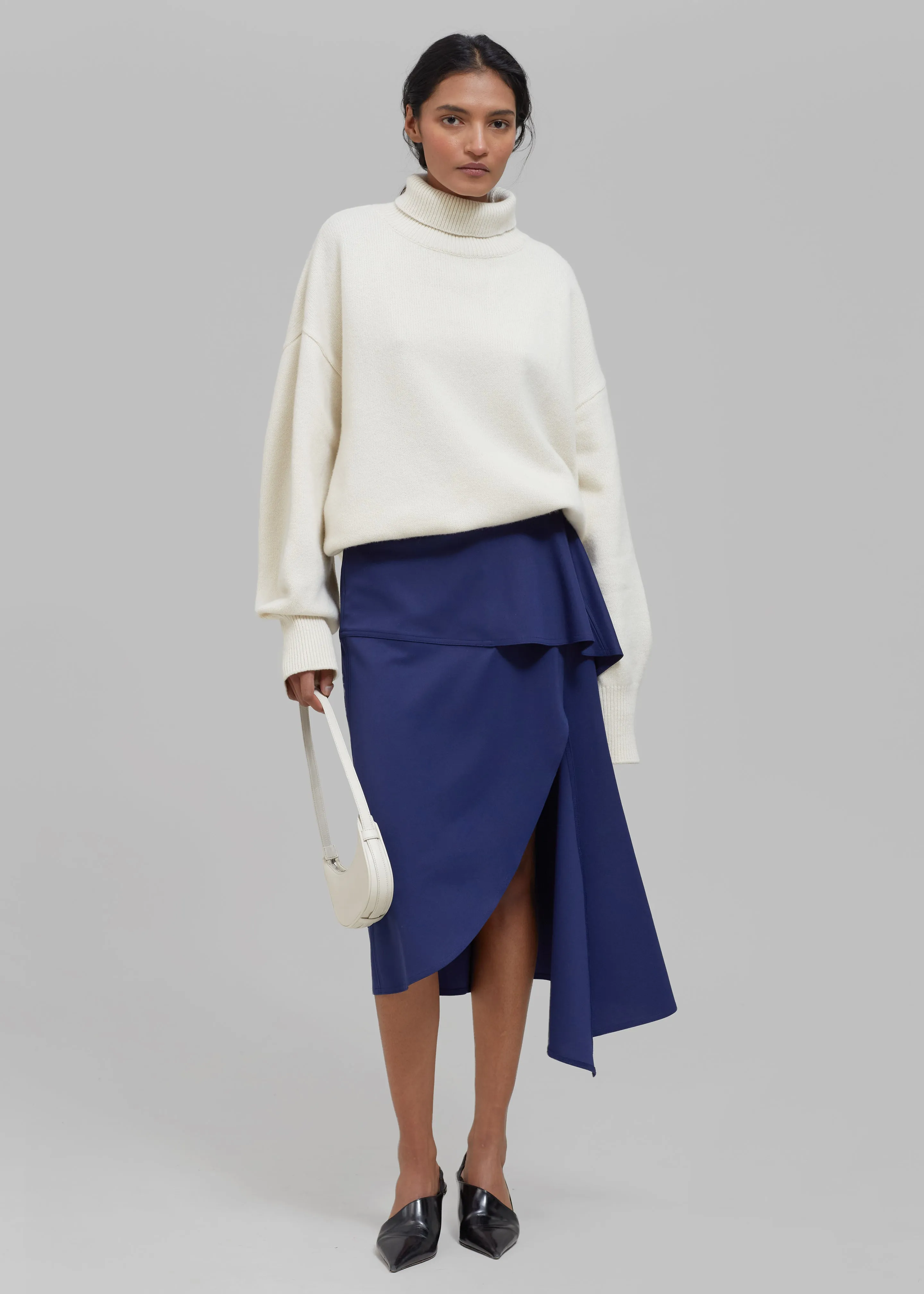 JW Anderson Peplum Slit Skirt - Oxford Blue