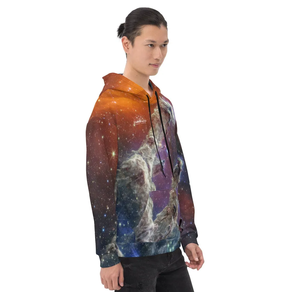 JWST Multicolor Pillars of Creation Unisex Hooded Sweatshirt