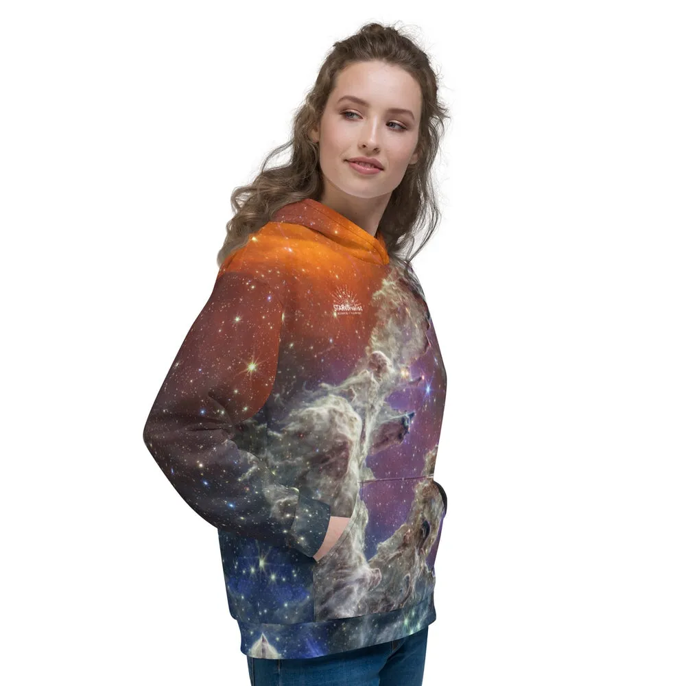 JWST Multicolor Pillars of Creation Unisex Hooded Sweatshirt