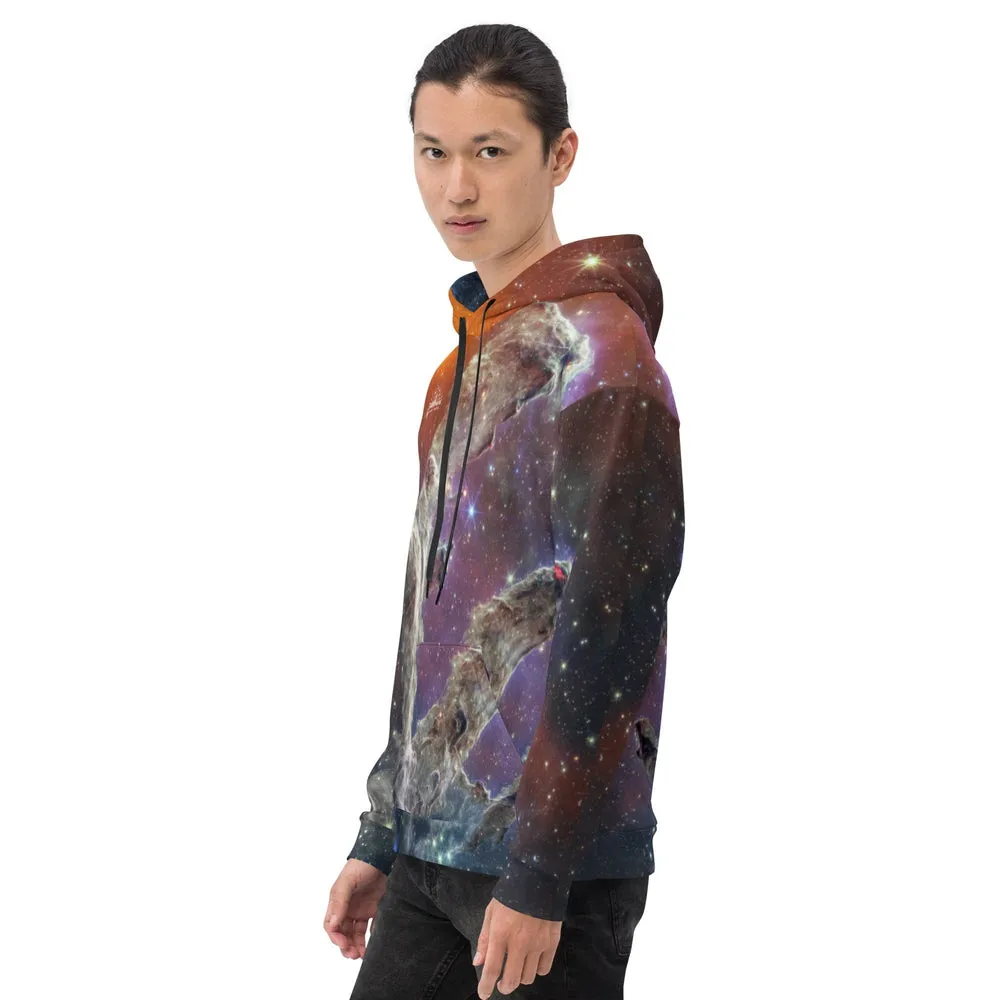 JWST Multicolor Pillars of Creation Unisex Hooded Sweatshirt