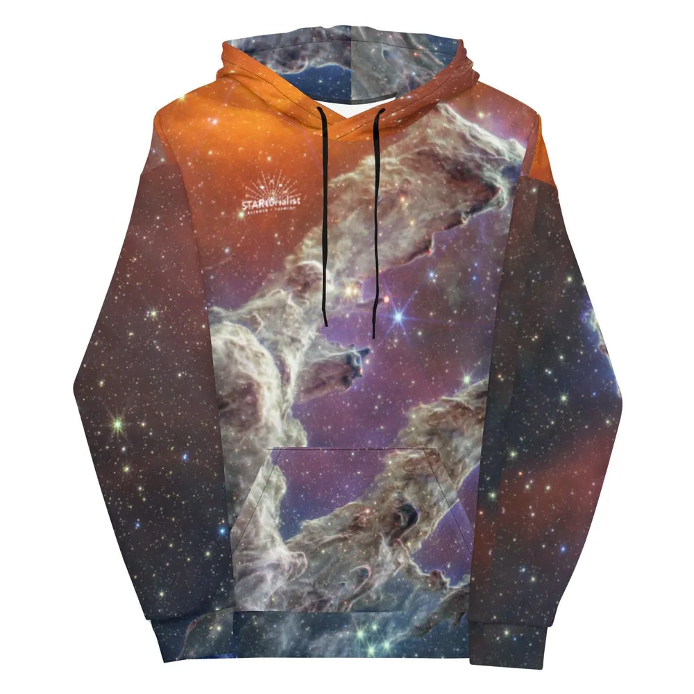 JWST Multicolor Pillars of Creation Unisex Hooded Sweatshirt