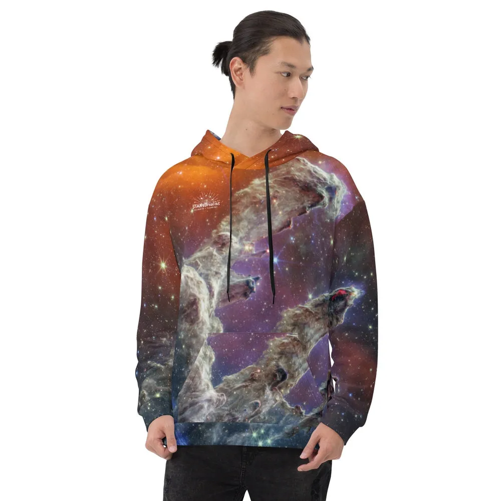 JWST Multicolor Pillars of Creation Unisex Hooded Sweatshirt