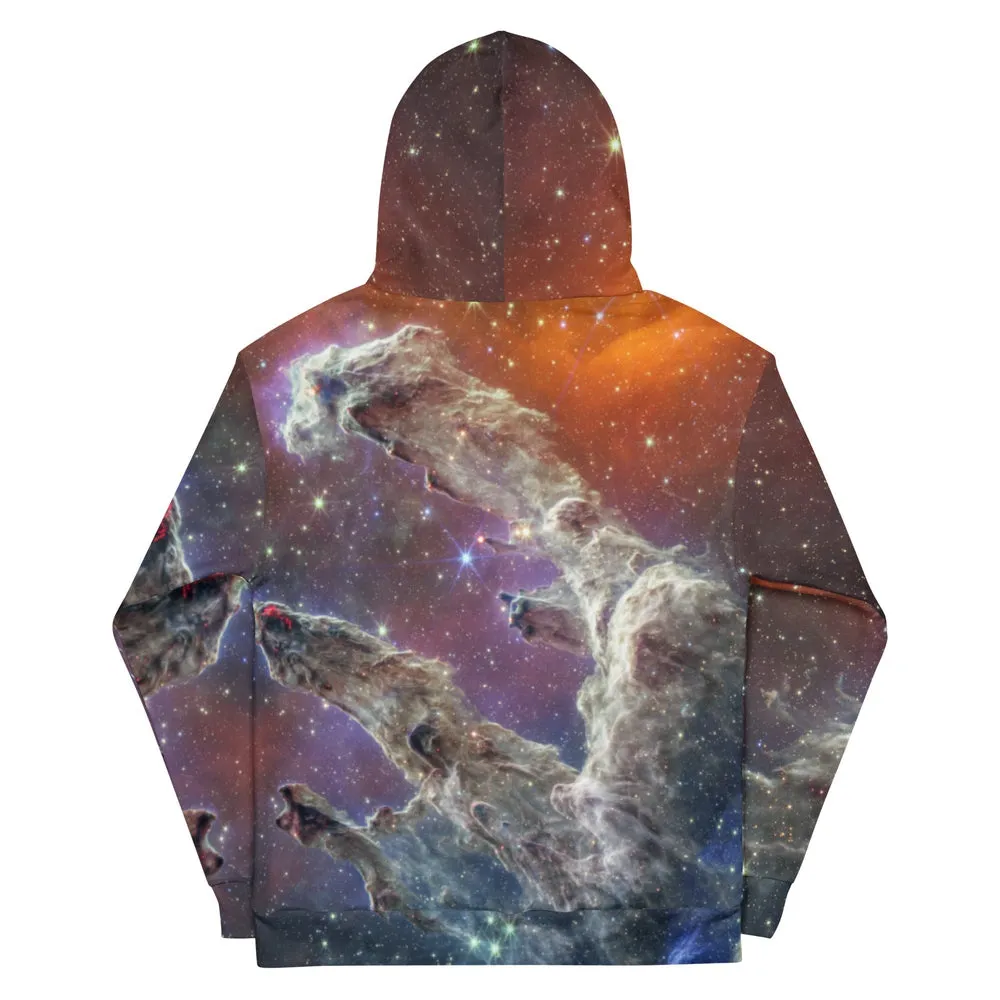 JWST Multicolor Pillars of Creation Unisex Hooded Sweatshirt
