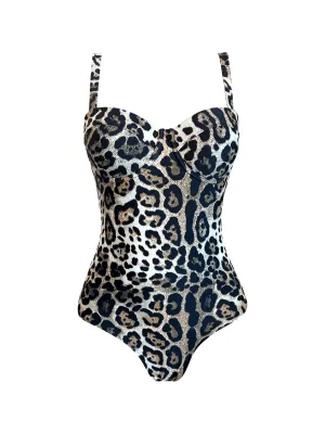 KAANDA CLASSIC Cheetah Balconet  One Piece with Removable Straps