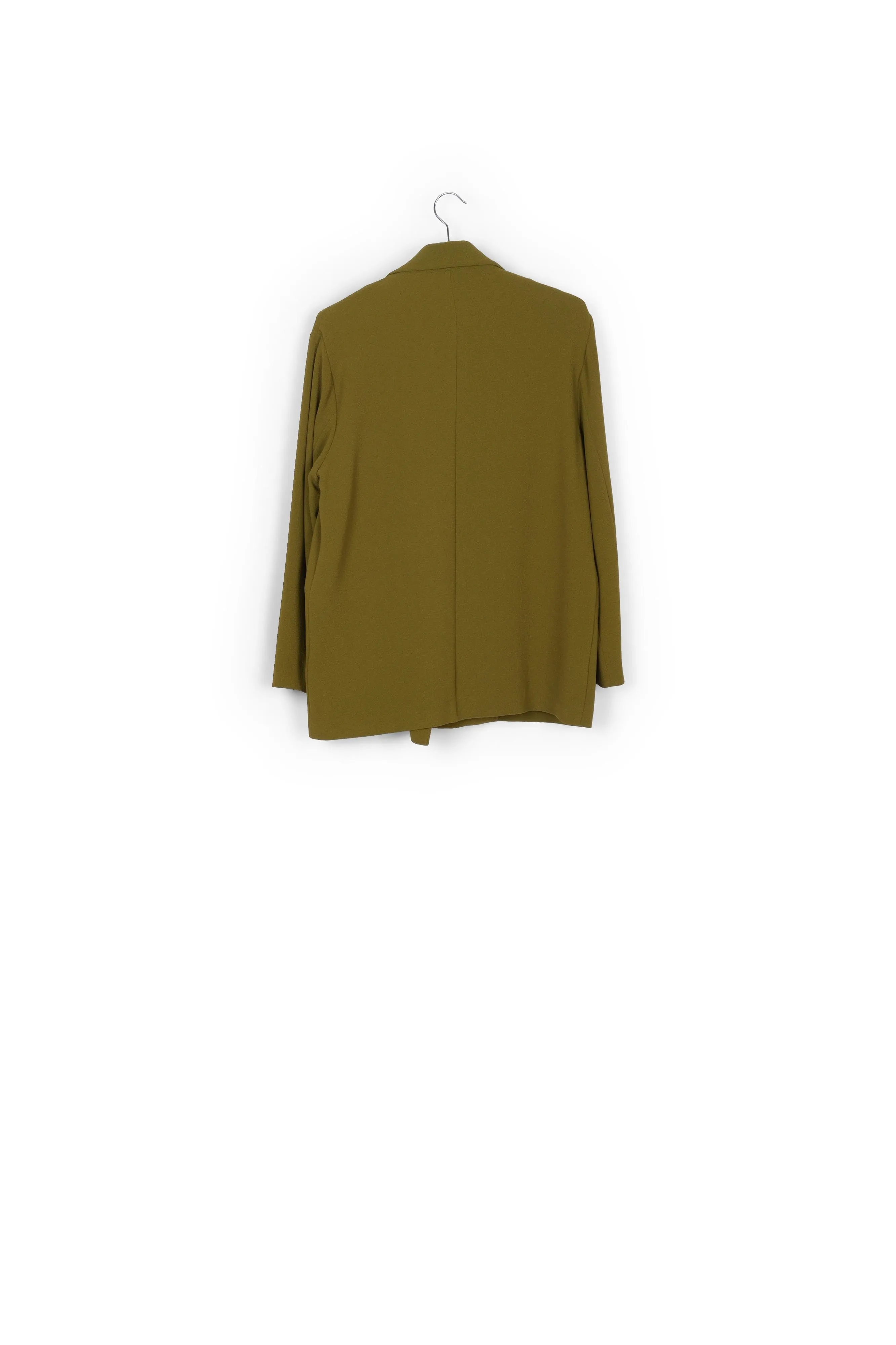 Khaki double-breasted blazer