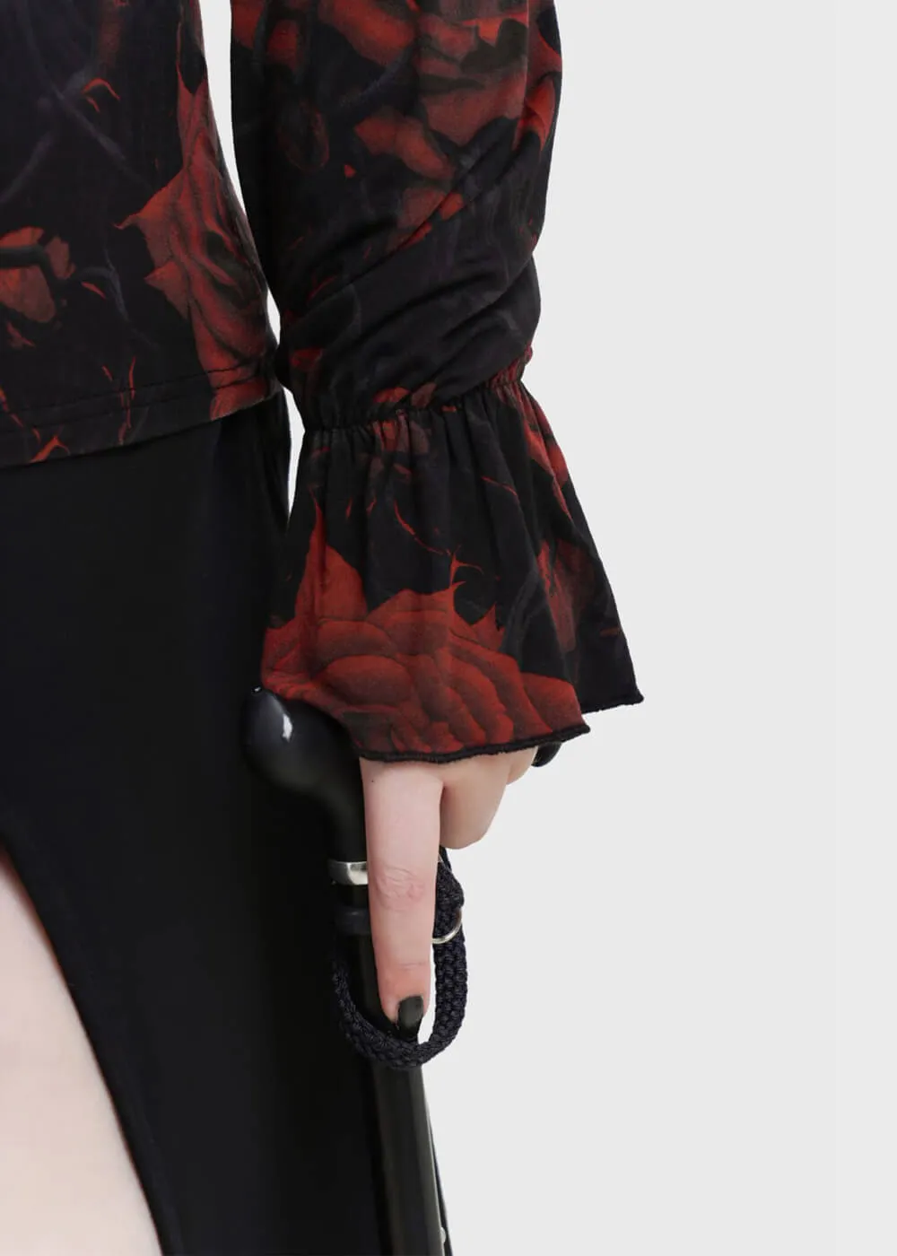 Killstar Blood Rose Top Black Red